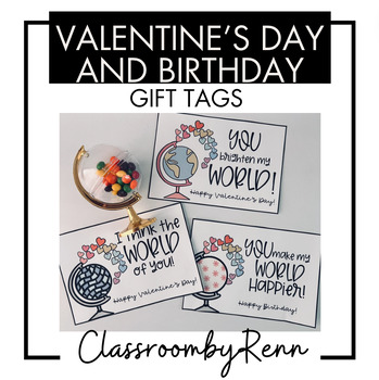 Student birthday gift tags