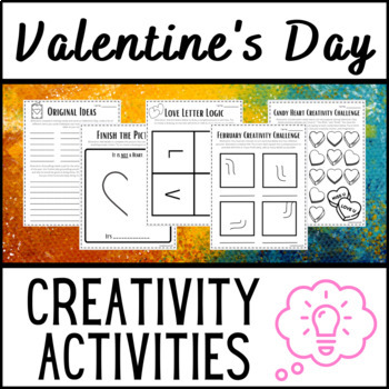 Preview of Valentine's Day and February Creativity Activities and Creative Thinking