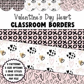 Preview of Valentine's Day borders|Valentin'es bulletin borders|Printable Valentine Decor