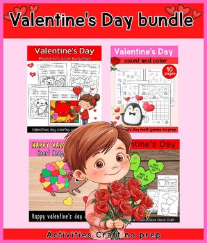 Preview of Valentine's Day bundle Activities Craft no prep