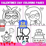 Valentine's Day coloring Pages For Kindergarte | february Holiday
