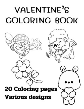 Valentine’s Day coloring book by CleverCraft | TPT