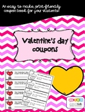 VALENTINE'S DAY COUPON BOOK (FOR TEACHERS TO GIVE STUDENTS)