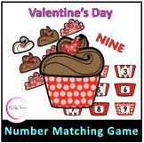 Valentine's Day Cupcake Number Matching Game