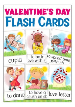 Preview of Valentine´s Day flash cards - ESL English winter season & love vocabulary