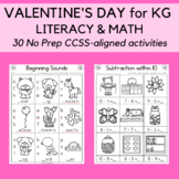 Valentine's Day for Kindergarten: Literacy and Math