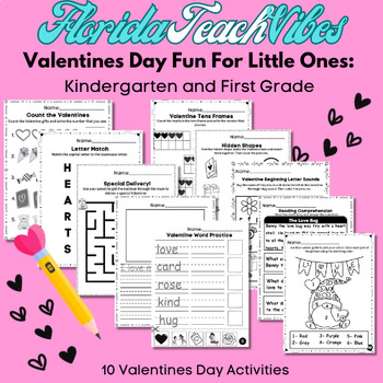 Preview of Valentine's Day for Little Ones | NO PREP Kindergarten and First Grade