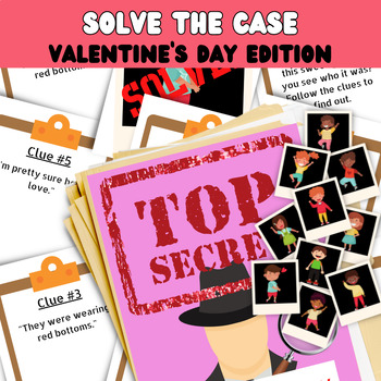Preview of Valentine's Day Game | Group activity | Class party | Solve The Mystery Case