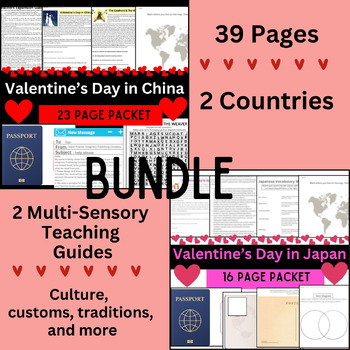 Preview of BUNDLE Valentine's Day in Japan & China- Activities & Multi-Sensory Guide