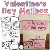 Valentine's Day craft activity mailbox hearts printable Ki