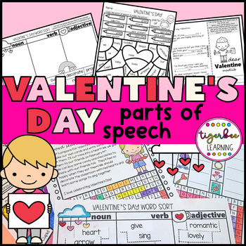 Preview of Valentine's Day Parts Of Speech word search and mad libs