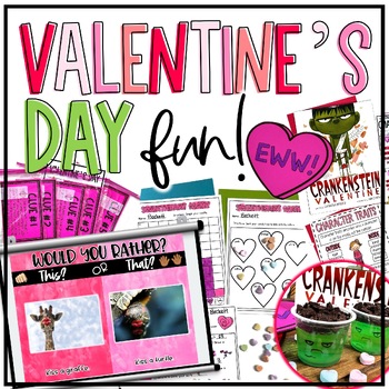 Preview of Valentine's Day of FUN! Activities, Crafts, Snacks, Math, Reading, Writing