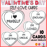 Valentine's Day self-love affirmation cards- bilingual