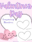 Valentine's Day themed math comparing numbers activity for