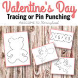 Valentine's Day tracing or push pin cards