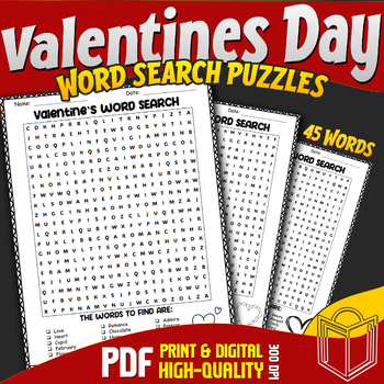 Preview of Valentine's Delight Word Search: Romantic Puzzle Fun for Everyone!