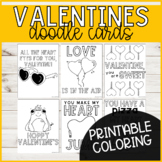 Valentine's Doodle Cards & Coloring Printable | Easy & Fun!