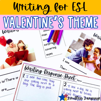 Preview of Valentine's ESL Writing Activities and Puzzles for Beginners