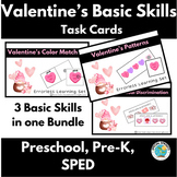 Valentine's Day Errorless Basic Skills Task Cards for SPED