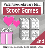 Valentine's February 2nd Grade {Scoot Game/Task Cards} Mat