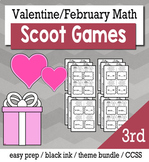 Valentine's February 3rd Grade {Scoot Game/Task Cards} Mat