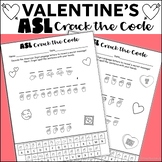 Valentine's February ASL Crack the Code Activity