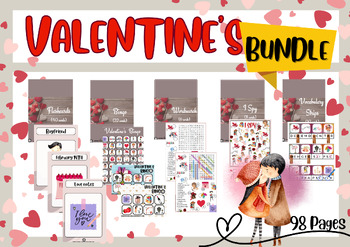 Preview of Valentine's Bundle: Flashcards, Bingo, Wordsearch and more!!!
