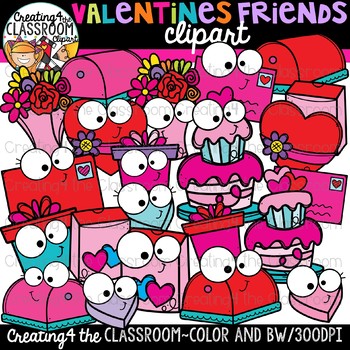 Preview of Valentine's Friends Clipart {Valentines Day Clipart}