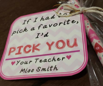 Preview of Valentine's From Teacher (EDITABLE)