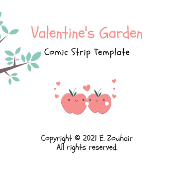 Preview of Valentine's Garden Comic Strip Template for Kids ( Create your own comic )