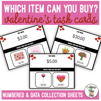Preview of Valentine's Gift Which Item Can I Buy? Task Cards