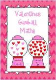 Valentine's Heart Gum ball Math Craftivity