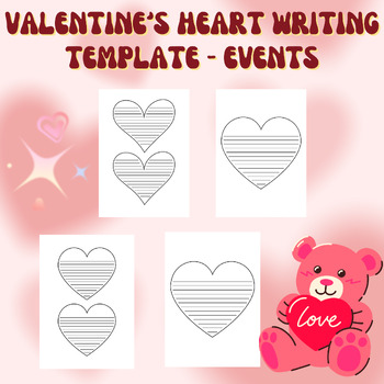 Preview of Valentine’s Heart Writing Template - Events