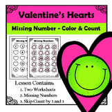 Kindergarten Counting and Patterns - Valentine's Hearts - 