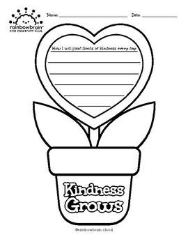 Preview of Valentine's Kindness Flower - FREE Printable Writing & Coloring Activity