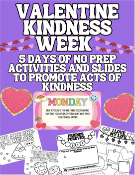 Preview of Valentine's Kindness Week Slides and Activities to Promote Acts of Kindness