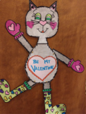 Valentine's Cat Art Project/Large 26.5" Valentine's Kitty 