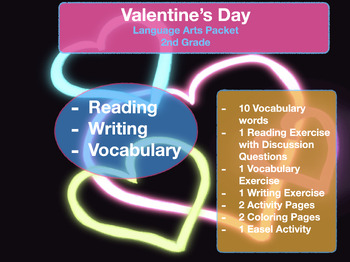 Preview of Valentine's Language Arts Packet for 2nd Grade