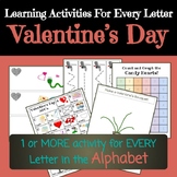 Valentine's Learning Activities for Every Letter