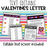 Valentine's Letter and Student List - Editable