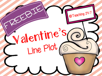 Preview of Valentine's Line Plot (FREEBIE)