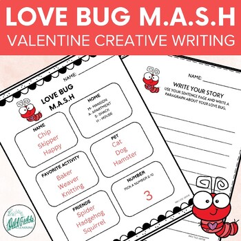 Preview of Valentine's Love Bug MASH - Creative Writing Activity