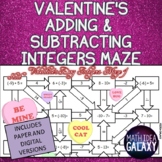 Valentine's Day Adding Integers Digital Activity: Maze Game