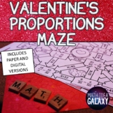 Valentine's Proportions Activity- Printable & Digital Maze