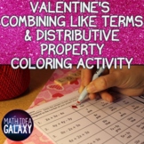 Valentine's Distributive Property and Combining Like Terms