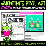 Valentine's Mixed Grammar Review - Pixel Art