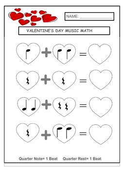 Preview of Valentine's Music Math