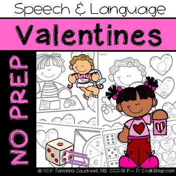 Preview of Valentine's: No Prep Speech and Language