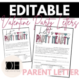 Valentine's Party Parent Letter | Ice Cream Social, Classr