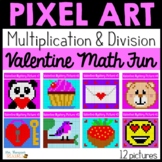 Valentine's Pixel Art Math for Google Sheets™ - Multiplica